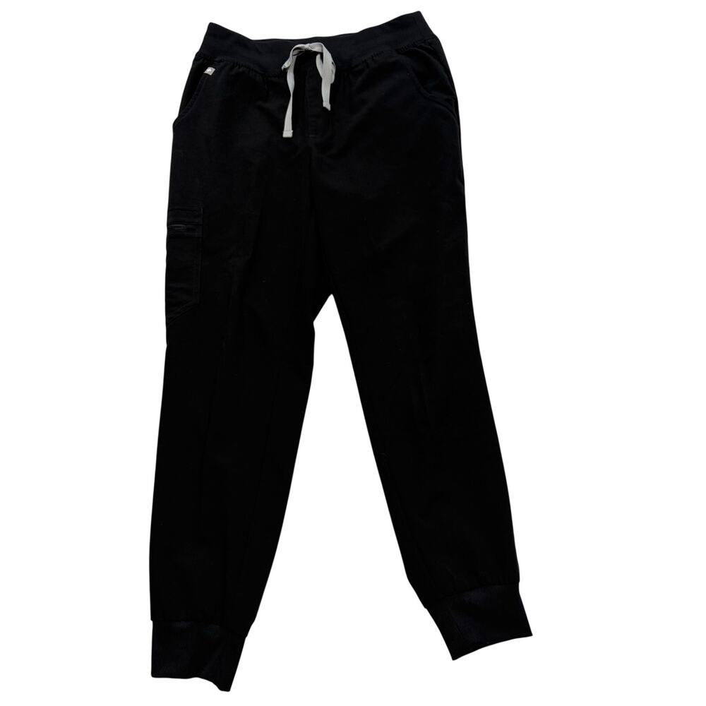 FIGS Yola Skinny Scrub Pants Womens Small Black Jogger Technical Collection